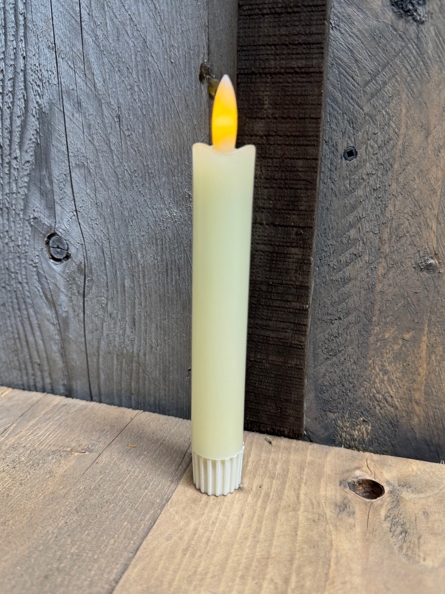 Realistic 3D Flame, Taper Candle, 7”, pkg of 2, TIMER