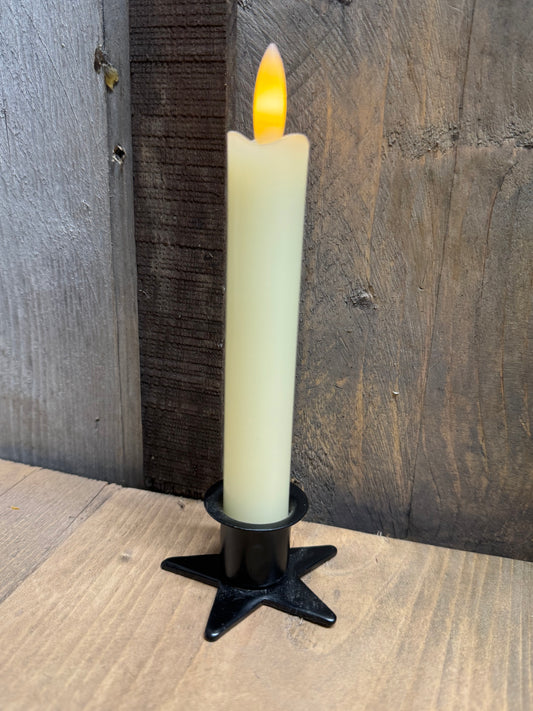 Realistic 3D Flame, Taper Candle, 7”, pkg of 2, TIMER