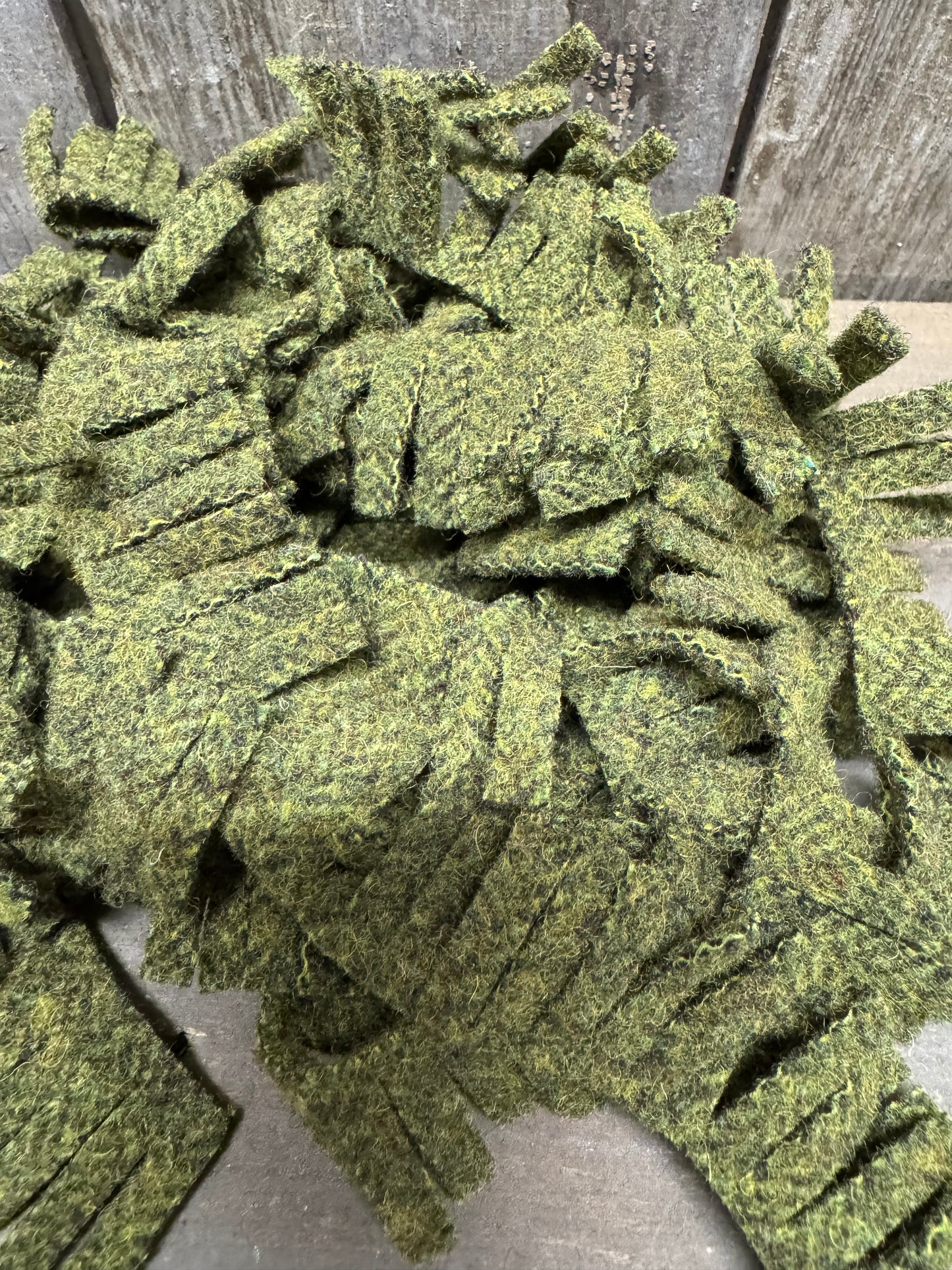 WOOL FRINGE, 36 strips, Assorted Colors