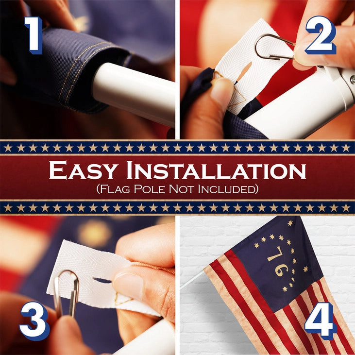 Flag, 3'x5', Pole Sleeve/Tea Stained, ASSORTED