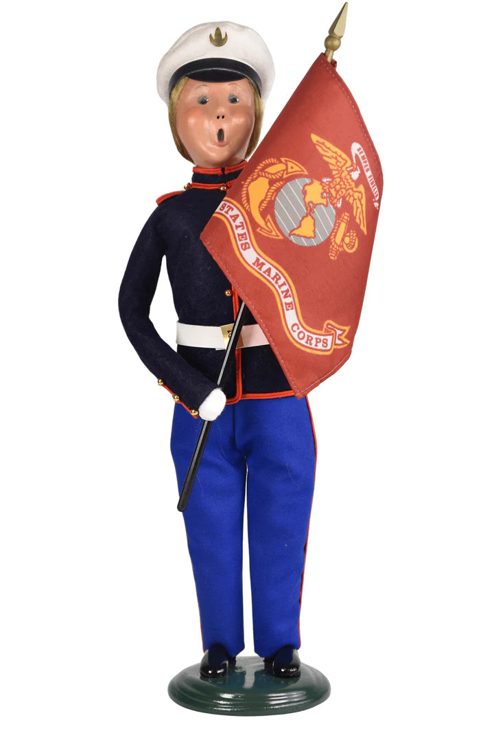 MARINE W/ FLAG, Man or Woman