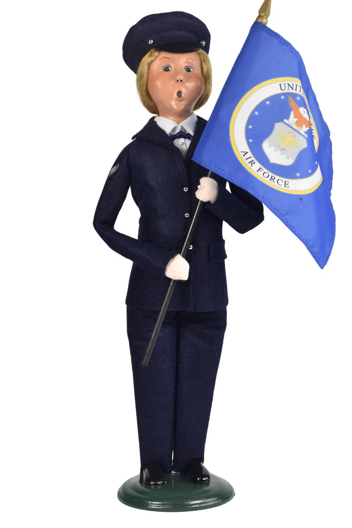 AIR FORCE W/ FLAG, Man or Woman