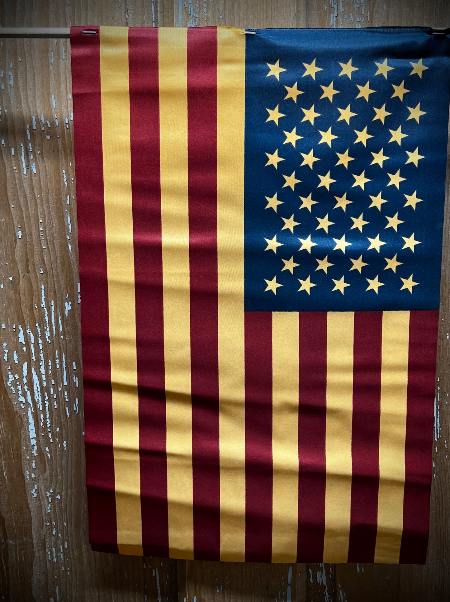 Stick American Flag, 12"x 18", TEA STAINED