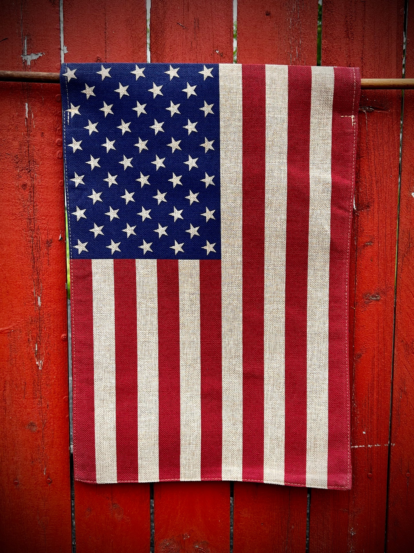 Garden Flag, 12.5"x 18", "Burlap", AMERICAN