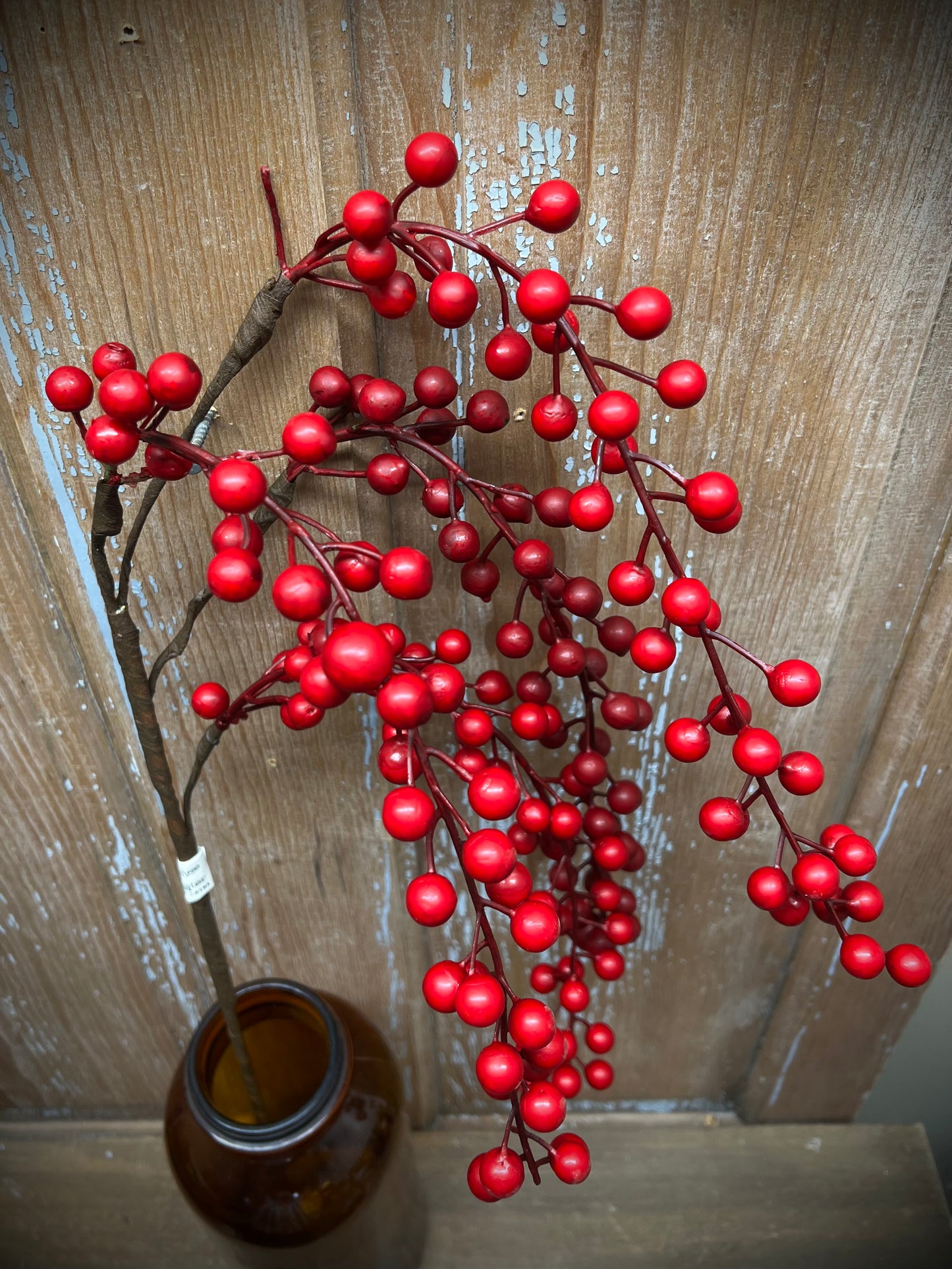 Weatherproof Berries, Matte Finish, 36" HANGING STEM