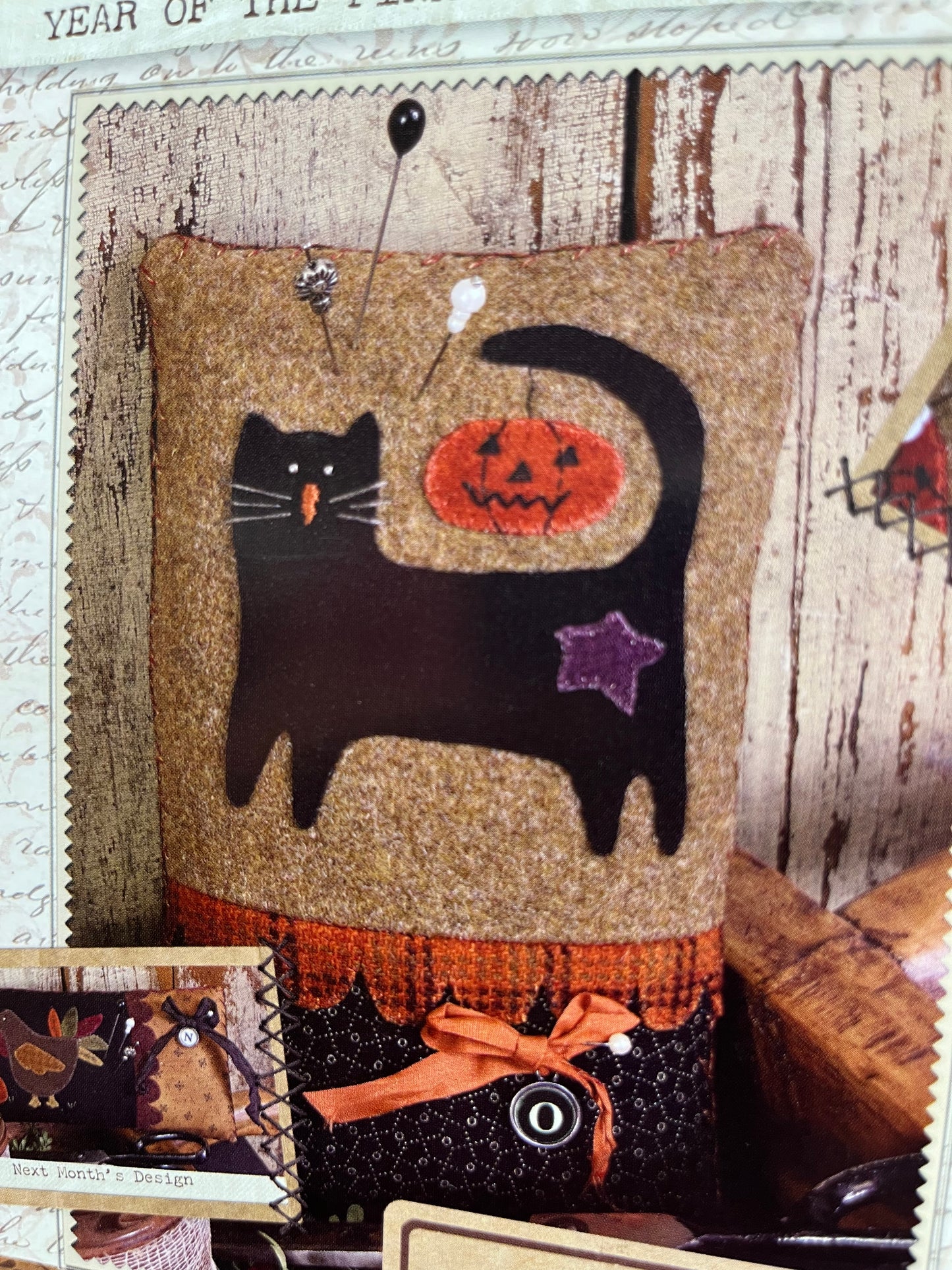 Pattern, YEAR OF THE PINKEEPS, OCTOBER CAT