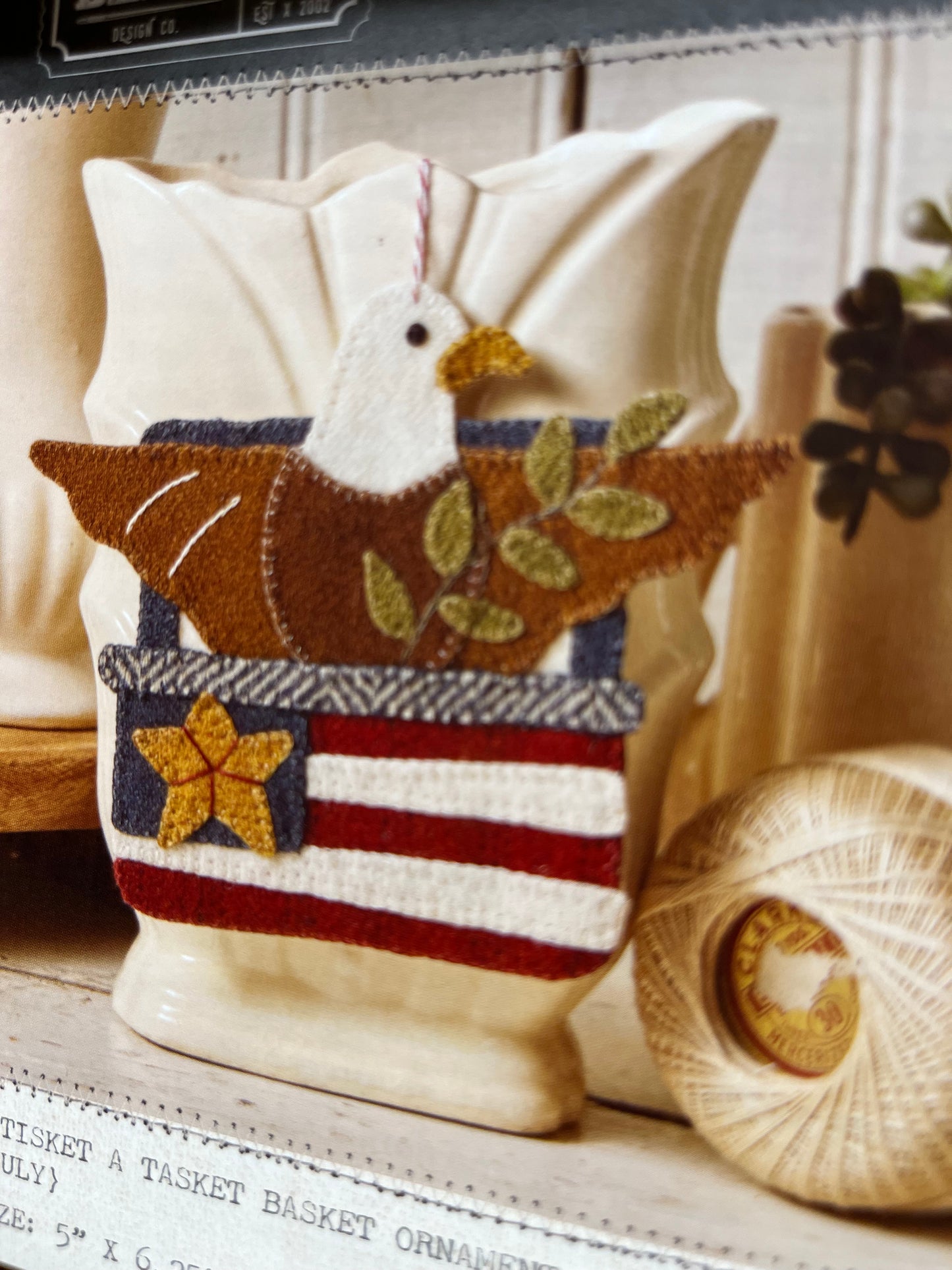 Pattern, JULY ORNAMENT, A TISKET A TASKET BASKET