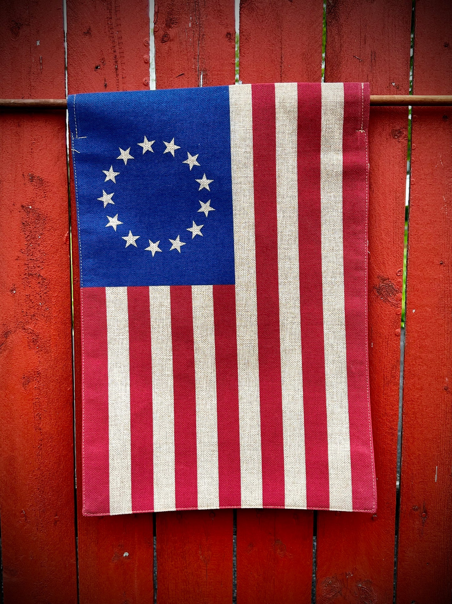 Garden Flag, 12.5"x 18", "Burlap", BETSY ROSS