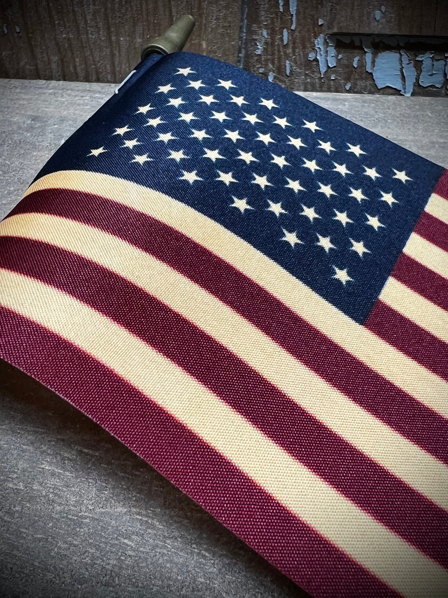 Stick American Flag, 4"x 6", TEA STAINED