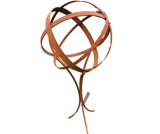 Garden Art, 18" ORB ON STAND, Attached 3 Legs