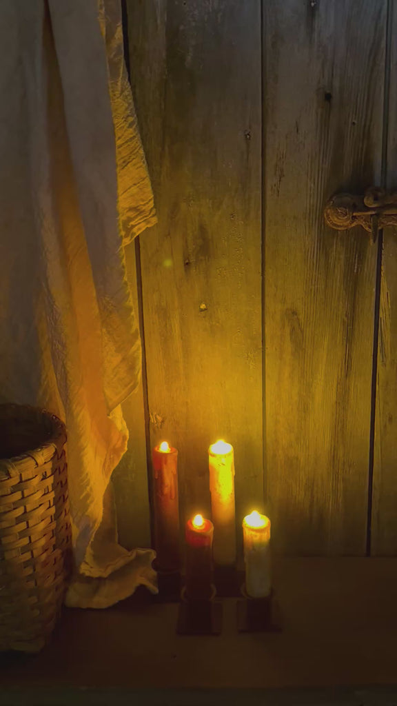 Taper Candle, LED, TIMER, PRIMITIVE TIP – Little Village Primitives