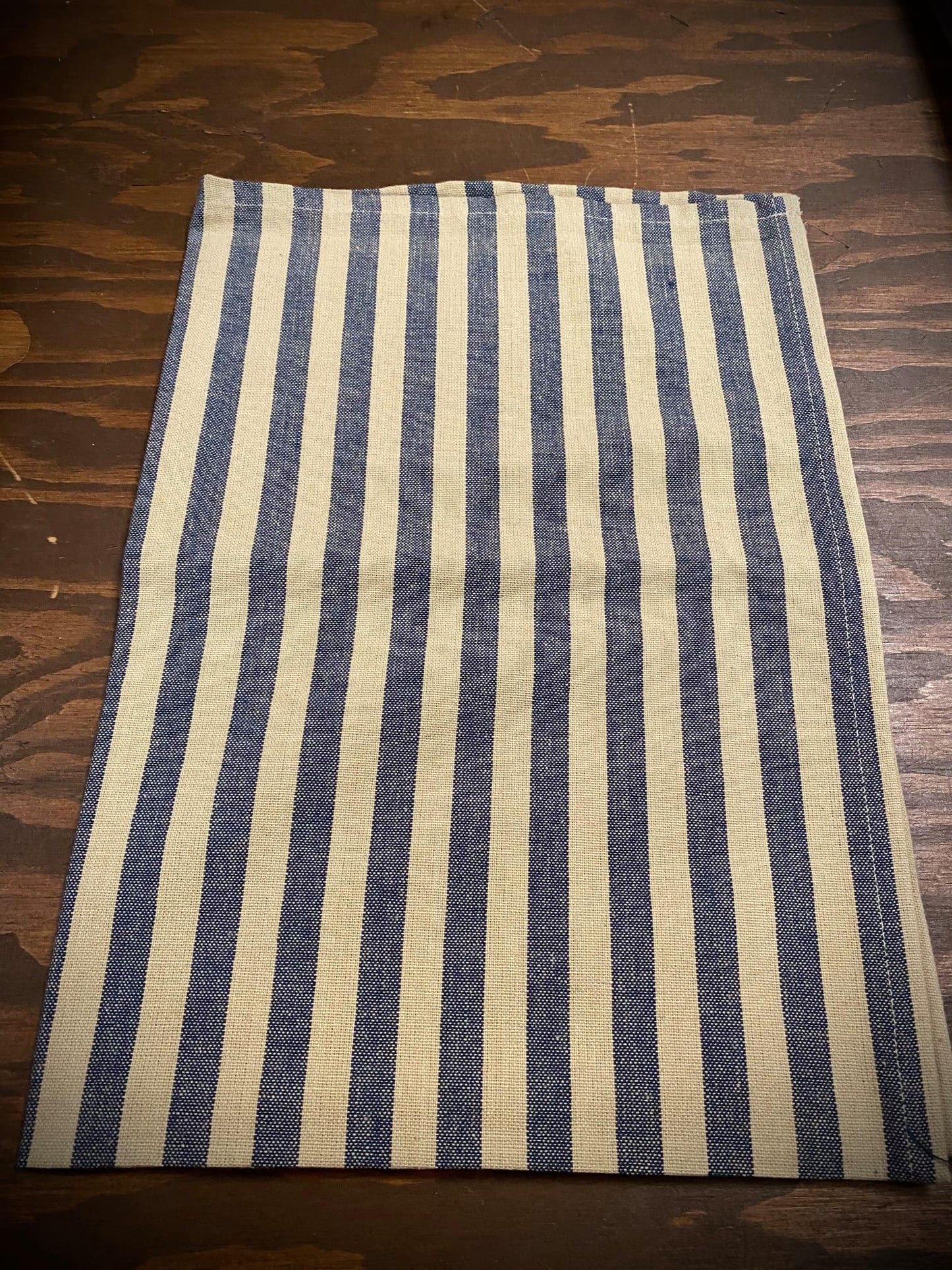 Tea Towel, Country Stripe, NAVY/TEA DYE