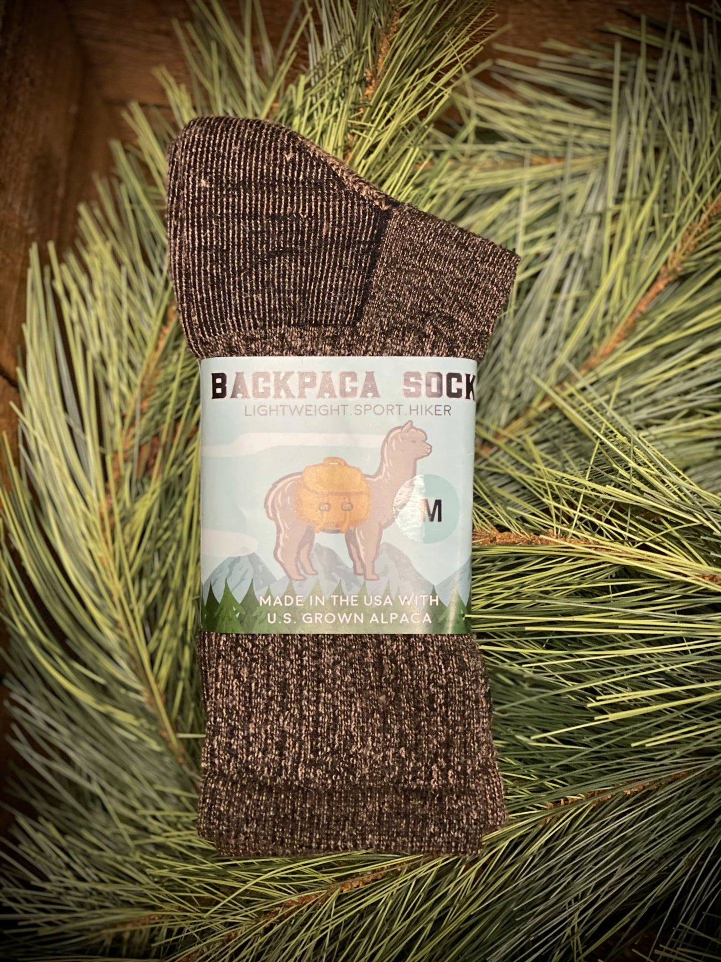 BACKPACA Socks, Brown, Medium