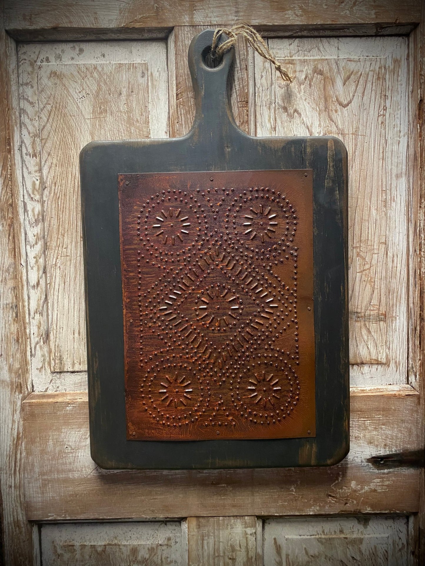 Cutting Board with Rusty Panel, NAVY