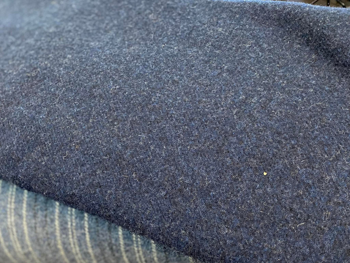 Navy Patterned Wool NAVY BLUE, Wool – Little Village Primitives