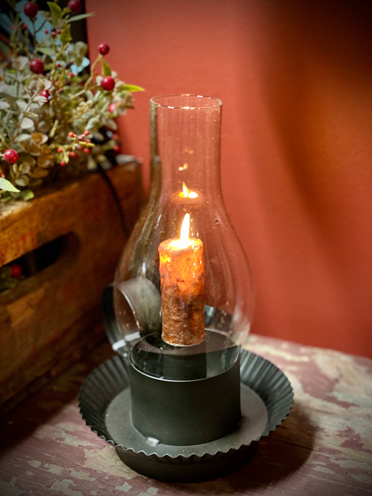 Hurricane Lamp, PUBLIC HOUSE, Moving Flame Candle