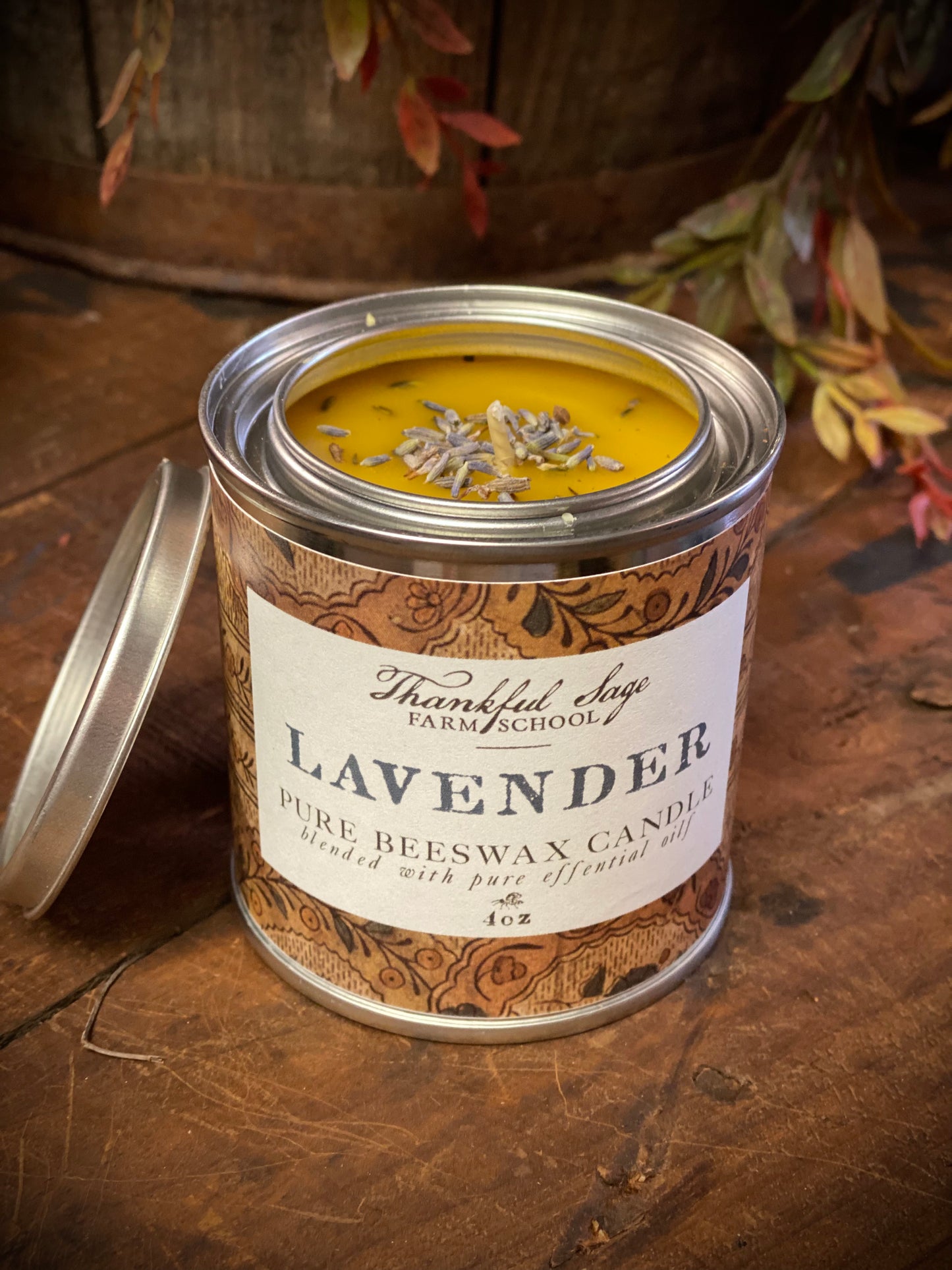 Lavender Pure Beeswax Candles