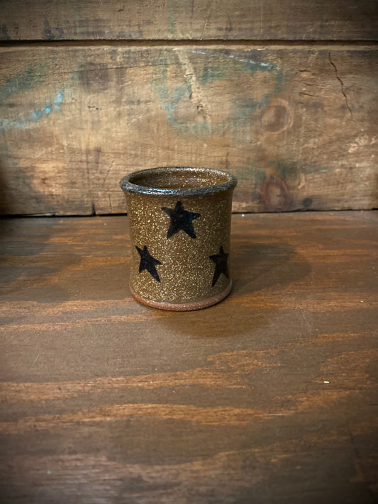 Mini Crock, Brown, Stars