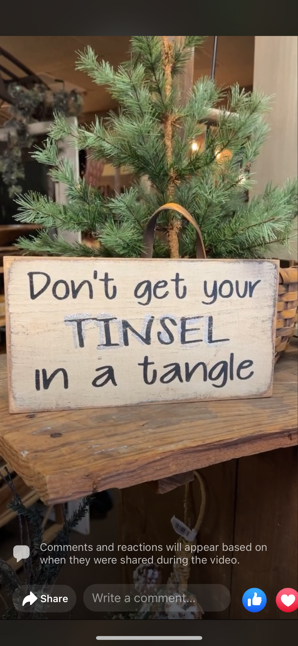 Tinsel in a Tangle Sign