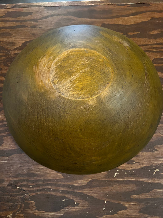 Wooden Bowl, 17” MUSTARD