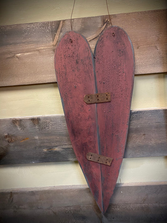 Primitive Heart, RED, Leather Straps