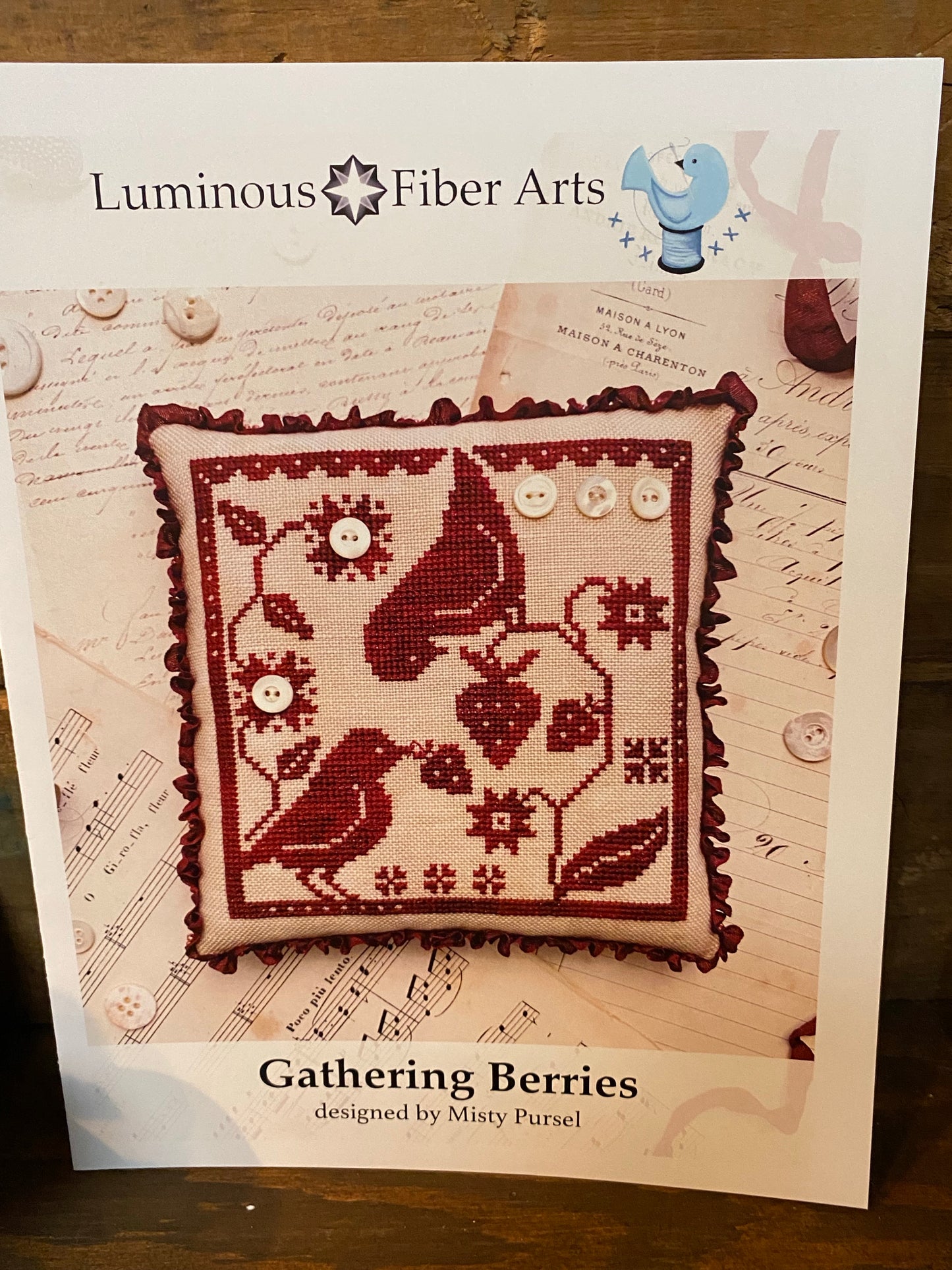 Gathering Berries, Cross Stitch Chart, Luminous Fiber Arts