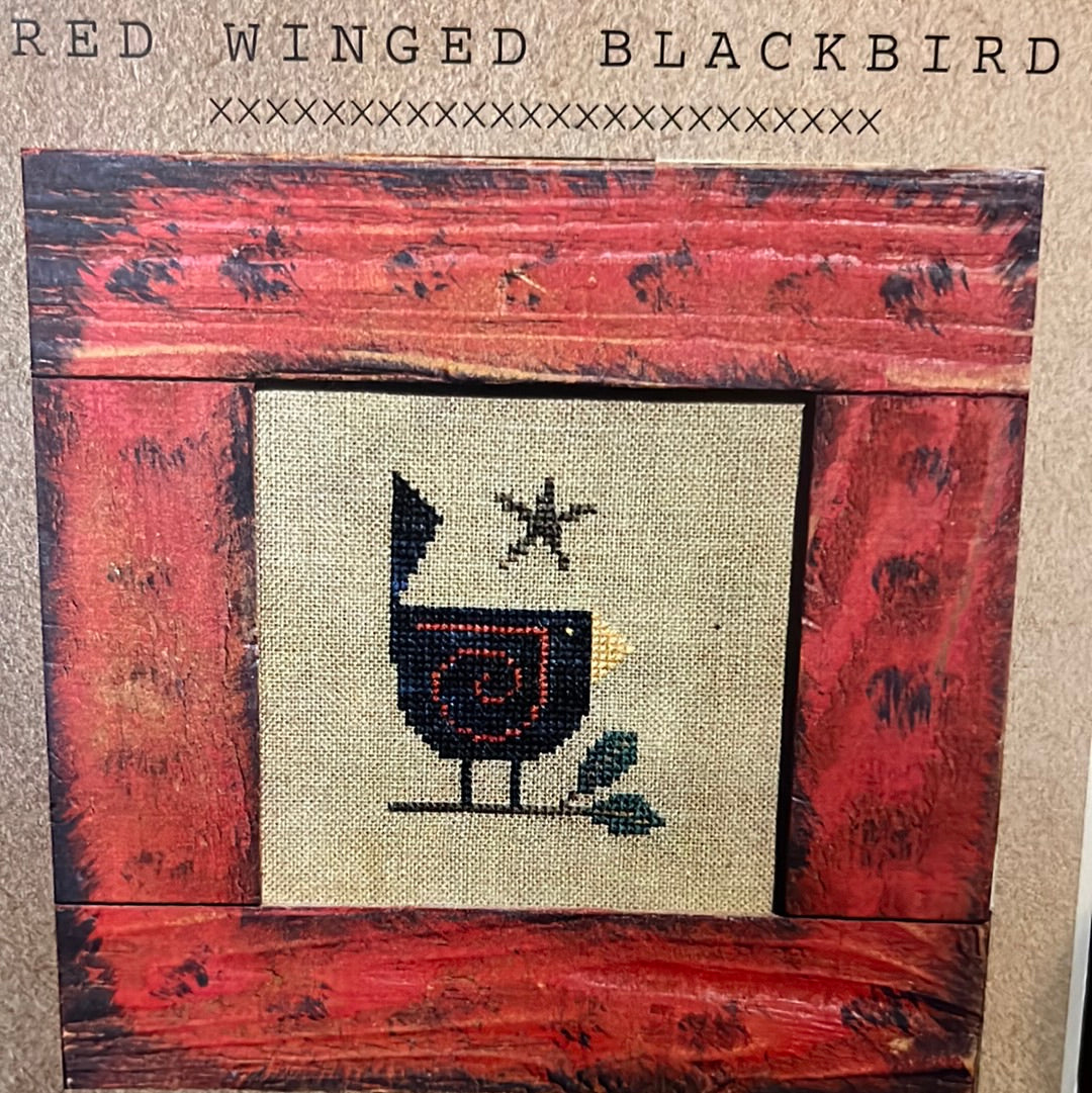 Red Winged Blackbird, Cross Stitch Chart