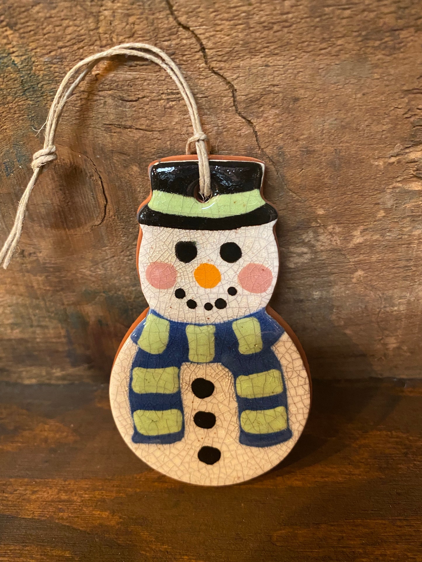 Ornament, SNOWMAN W/ SCARF