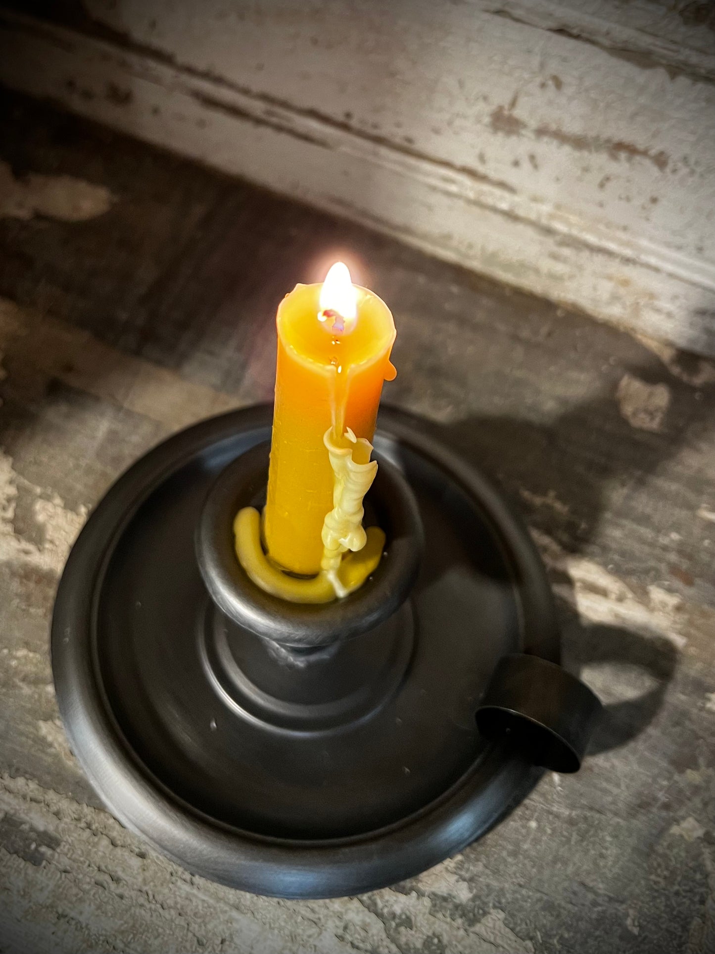 Candle Holder, 7", PUNCHED TIN SHADE