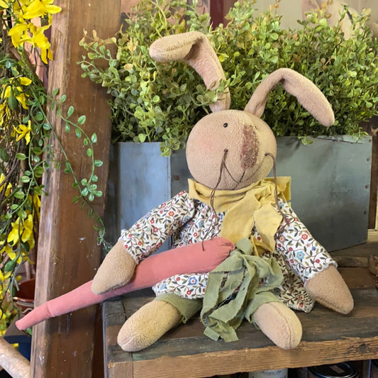 “Dilly” Bunny with Carrot, Handmade