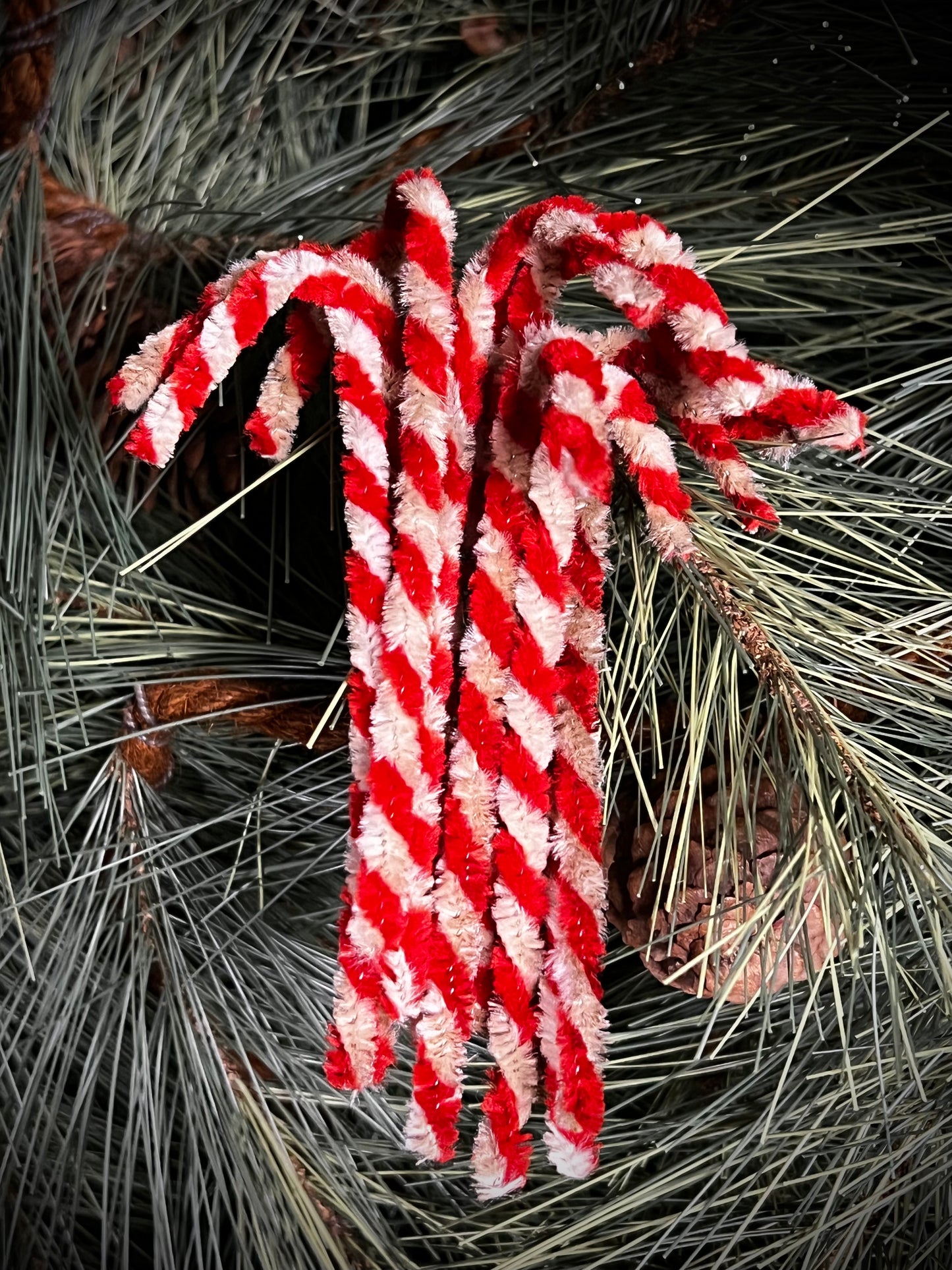 Mini Chenille Candy Canes/12 pack