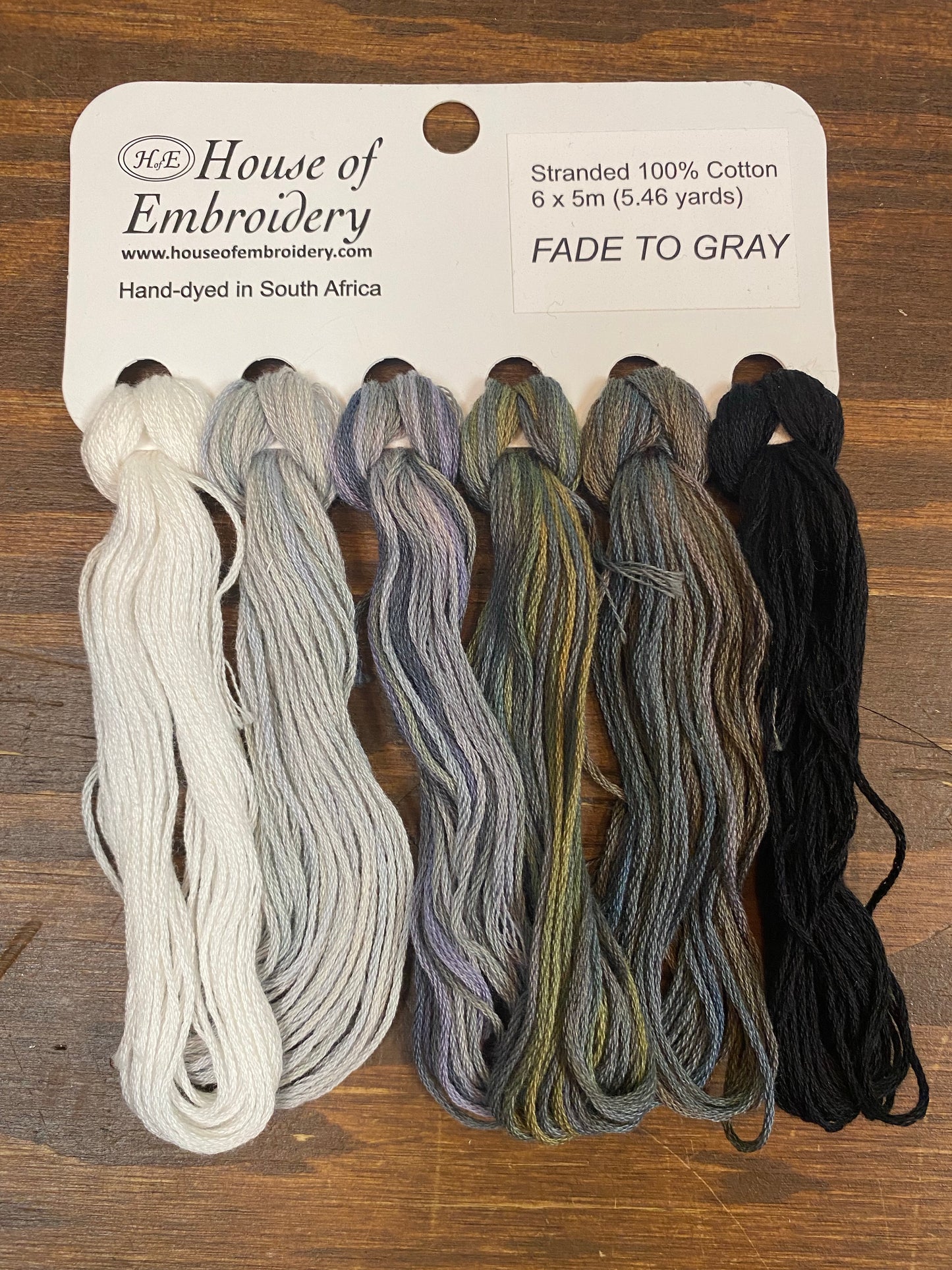 FADE TO GRAY, 6x5m Variety Pack, Cotton Floss