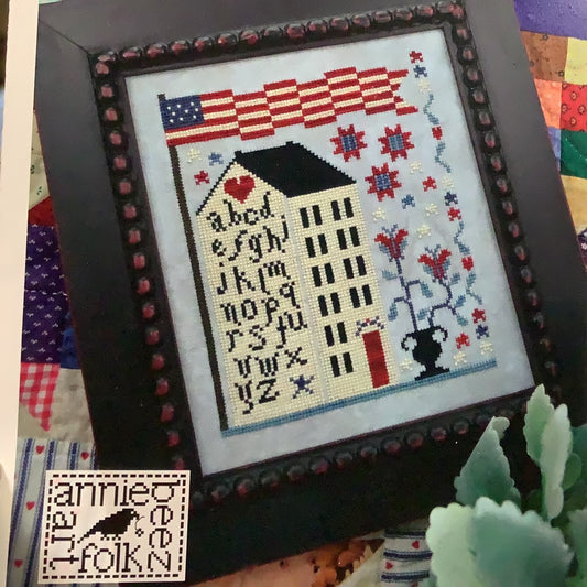 American House Sampler, Cross Stitch Chart, Annie Beez