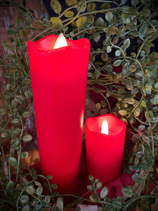 Serene, 2x4 Slim Timer Candle, Red