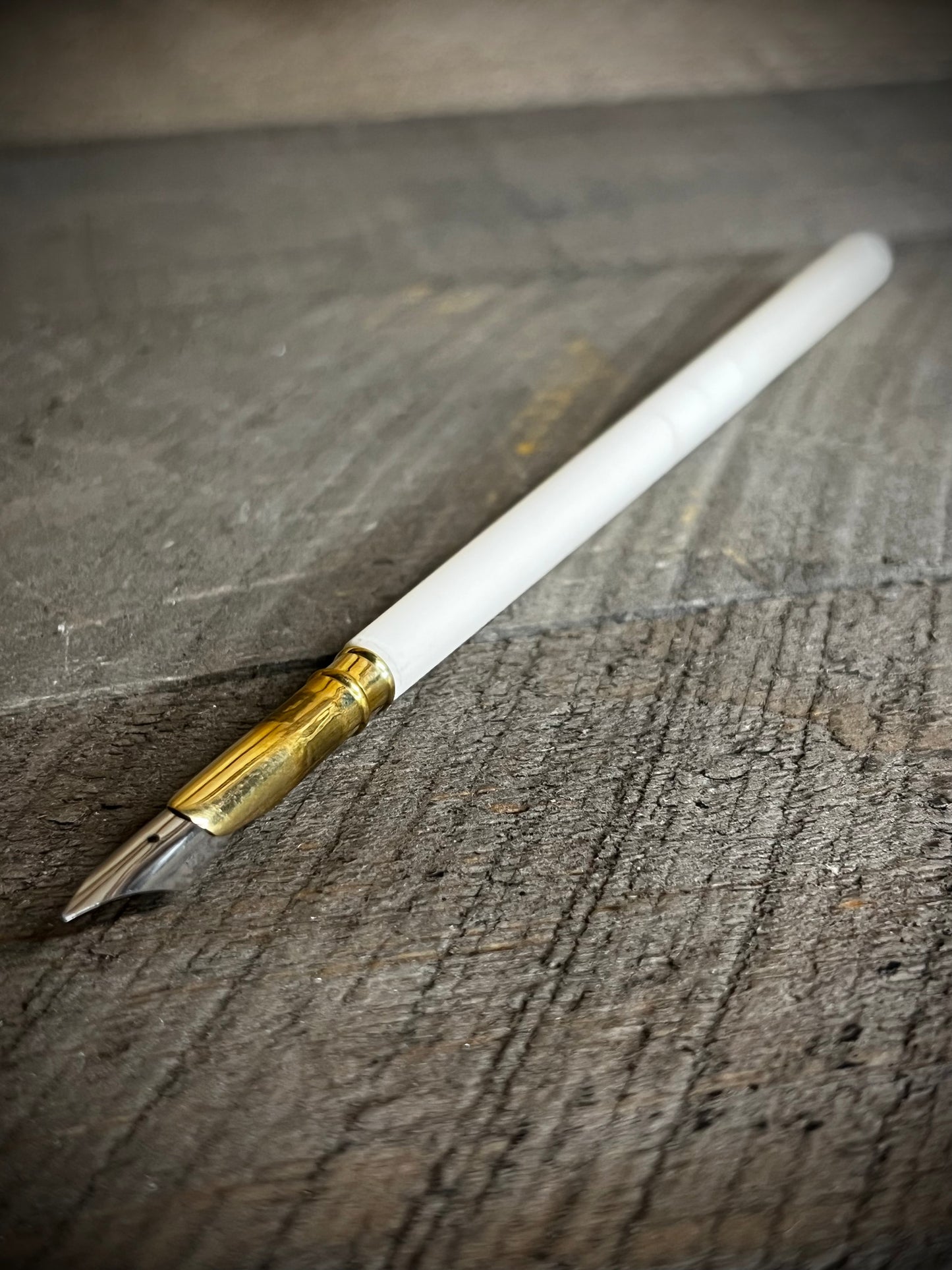 Writing Pen, 6", Ox Bone, OFF WHITE