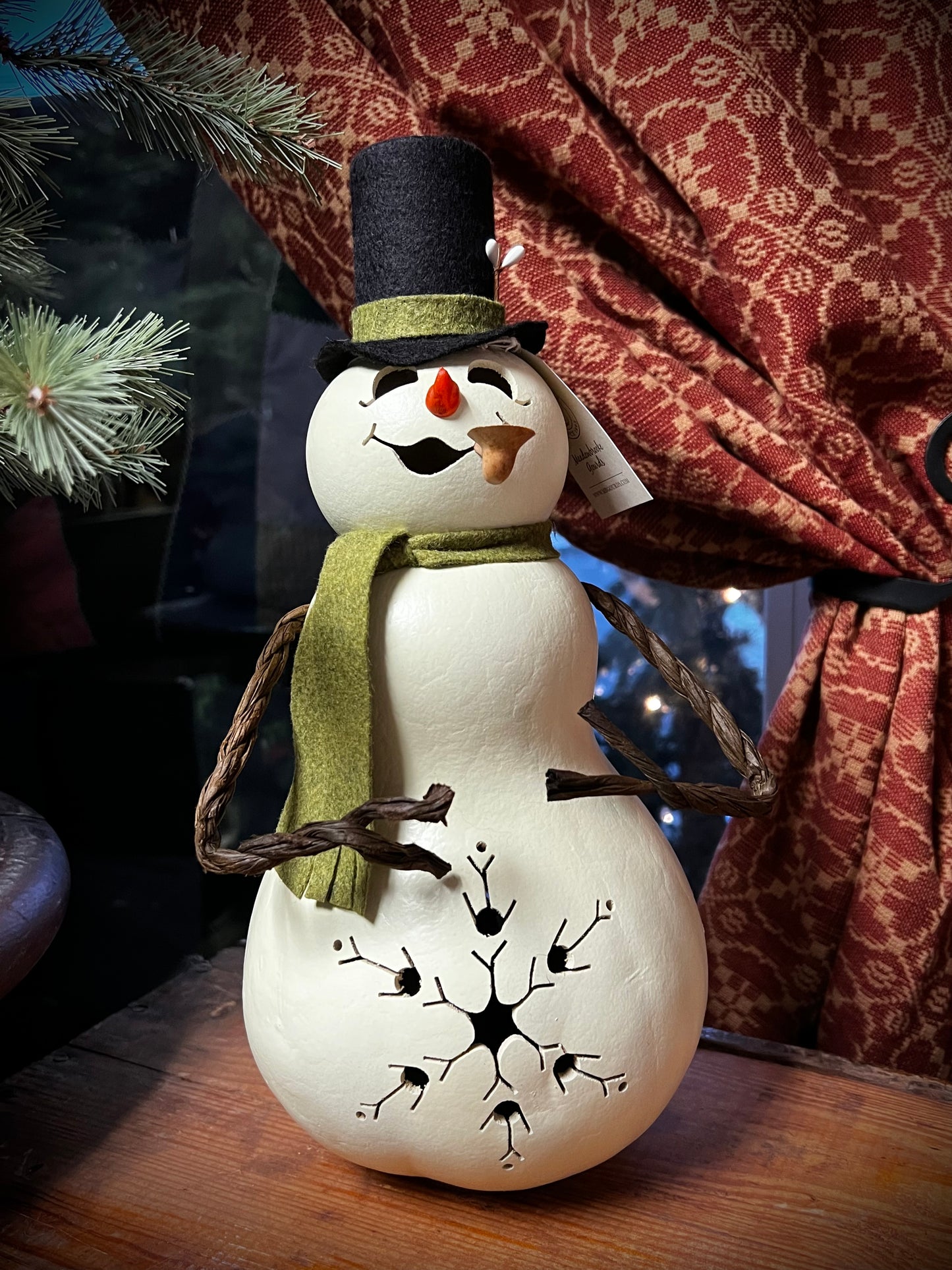 Snowman with Arms, Luminary, MEADOWBROOKE