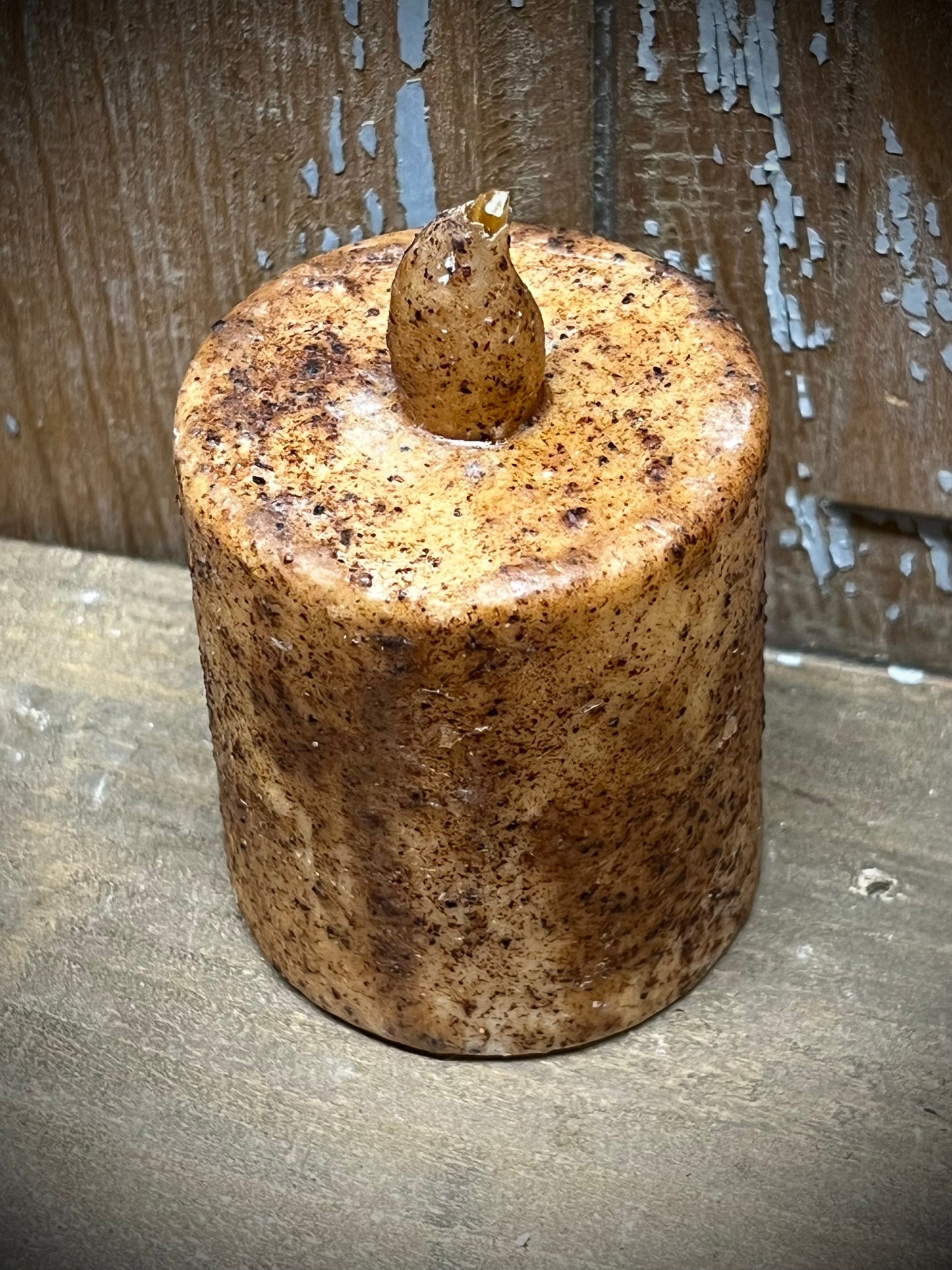 Pillar Candle, 2.5", Timer, BURNT IVORY