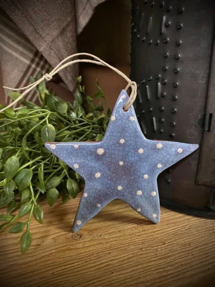 Ornament, BLUE STAR