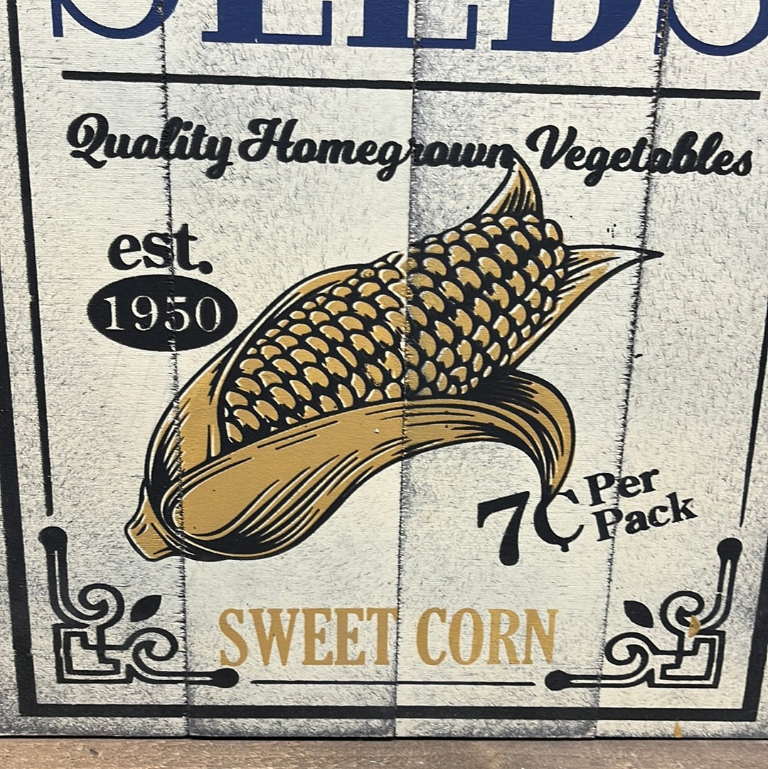 Pallet Sign, 12" x 16", SWEET CORN