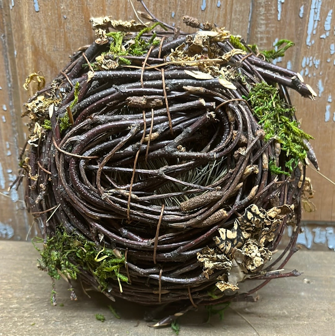 Twig Nest w/ Moss & Grass