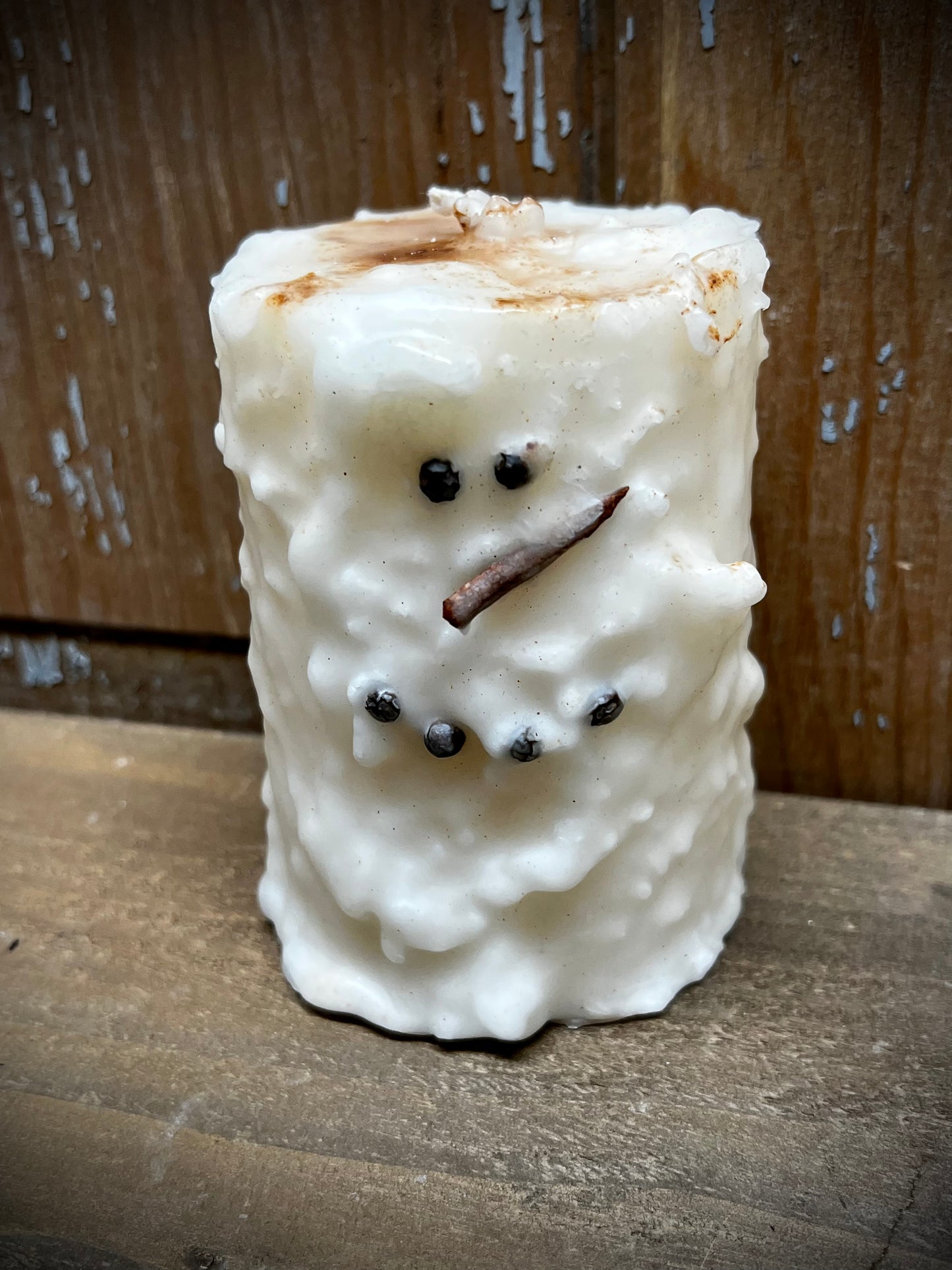 Candle, 3”x4”, SNOWMAN