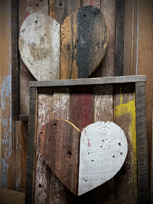 Reclaimed Barn Wood Heart, PICK UP ONLY
