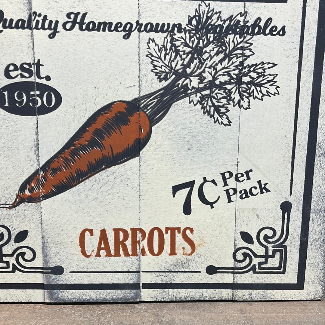 Pallet Sign, 12" x 16", CARROTS