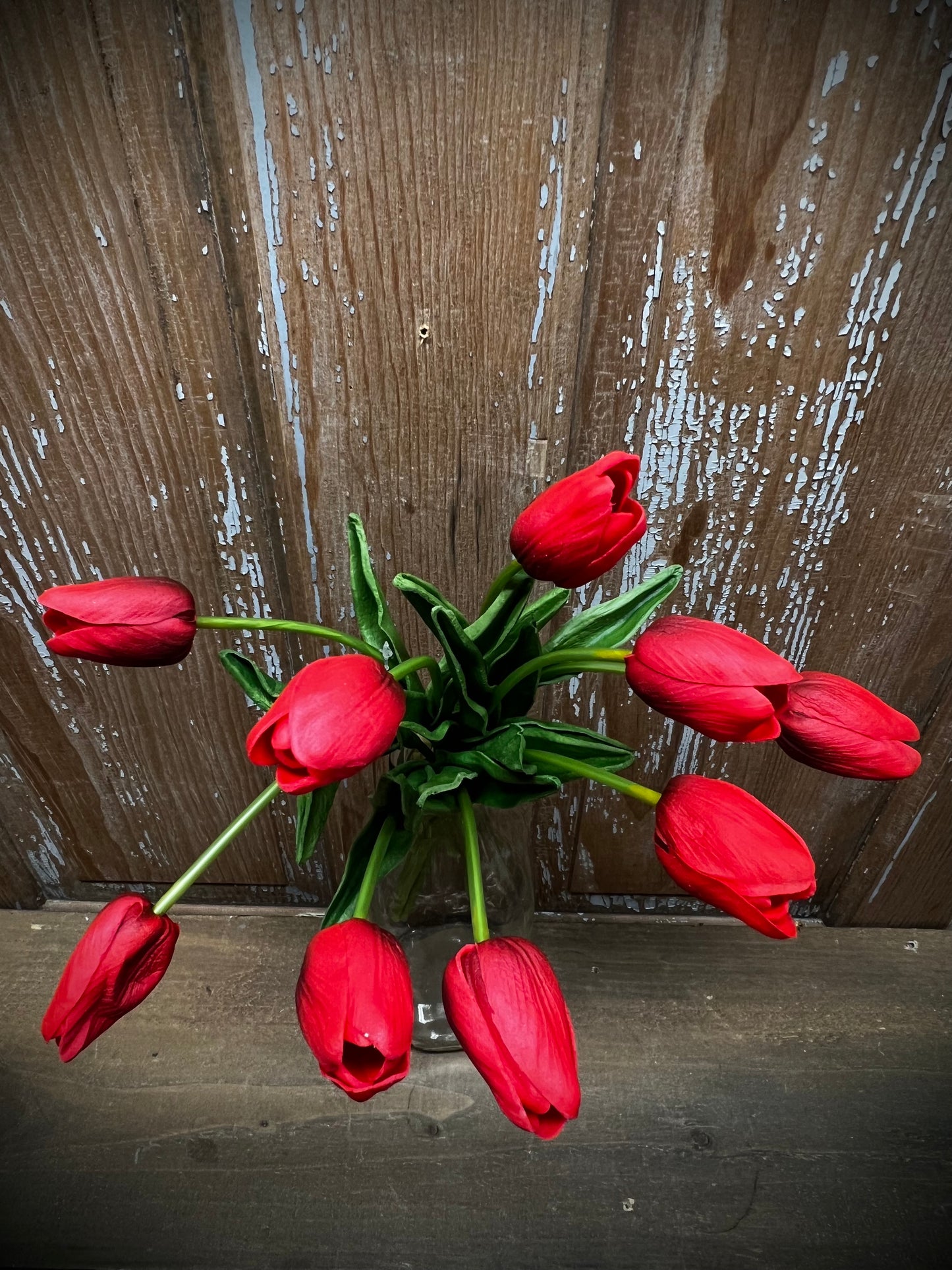 Tulip Bunch, 9 Stems, RED