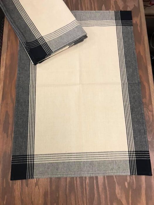 Tea Towel, McLeod Stripe, BLACK/TEA DYE