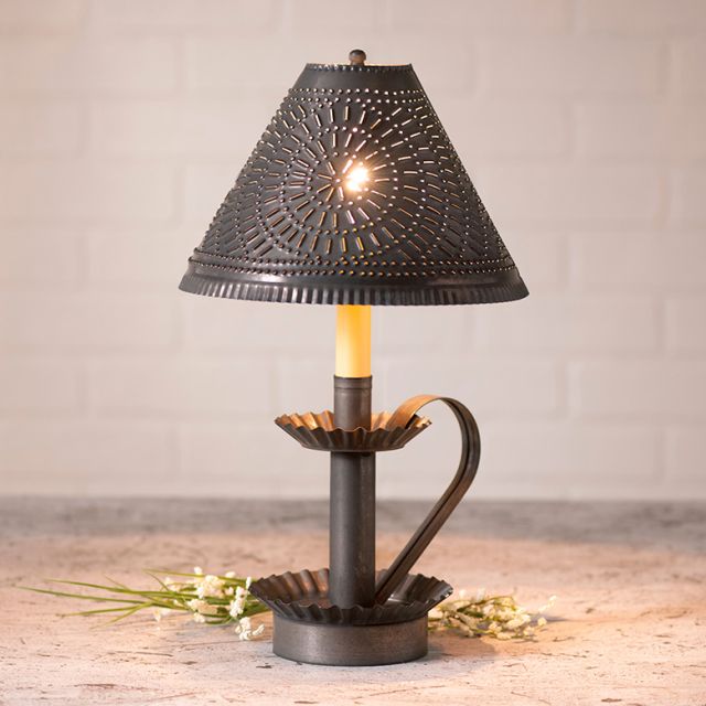 Candlestick Lamp, PLANTATION W/ SHADE